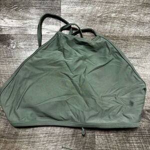 Aerie Green High Neck Bikini Top Size Medium